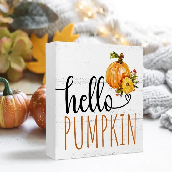 Fall Wooden Signs Tabletop Decor {2}