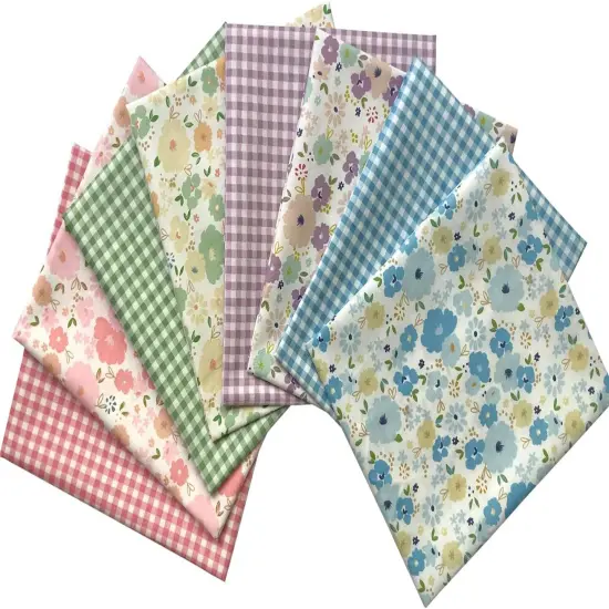 8 Pieces 18" x 22" (46cm x 56cm) Cotton 100% Floral Printed Sewing Supplies Fabric {5}