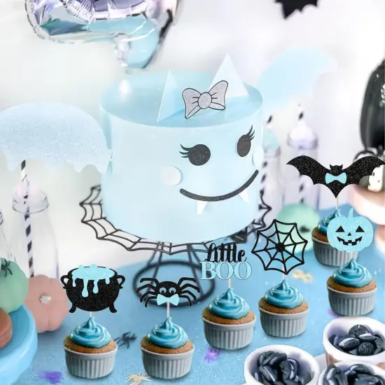 36Pcs Glitter Fall Cupcake Topper Maple Leaf {3}