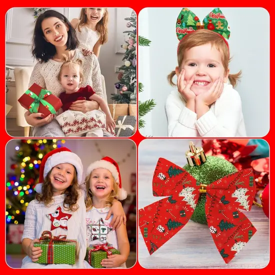 100 Pcs Christmas Patchwork Fabrics - 10x10 Inches {5}