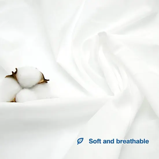 5 Yard White Cotton Fabric,Natural Cotton Poplin Fabric, 59 Inches Wide 100% Cotton {3}