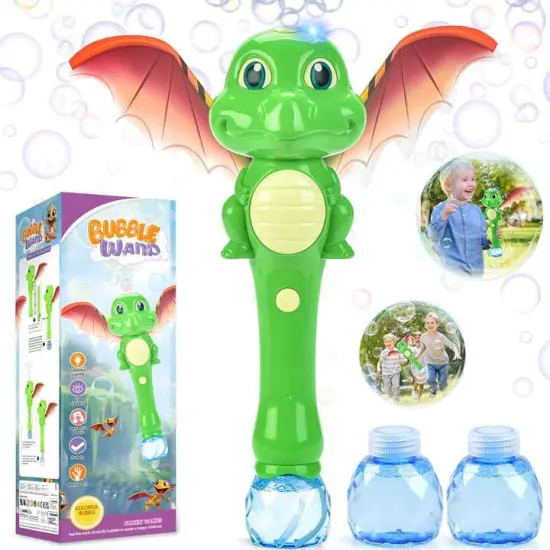 Dinosaur Bubble Wand Toys for Kids Age 3 4 5 6 7 8 Years Old: Bubbles Machine for Kids, Toddler Outdoor Toys {1}