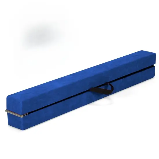 8 Feet Portable Folding Gymnastic Balance Beam with Solid Wood Base Ideal for Walkover or Cartwheel Beige {8}