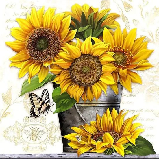Diamond Art Kit Sunflower Diamond Art Painting Kits for Adults Sunflower Diamond Art Painting Craft for Home Decor,Aromatic,12x12 inches {1}