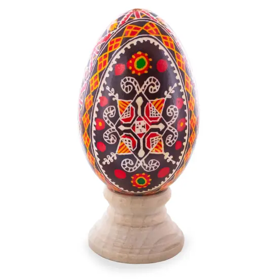 Geometrical Patterns Goose Real Blown Out Ukrainian Easter Egg {1}
