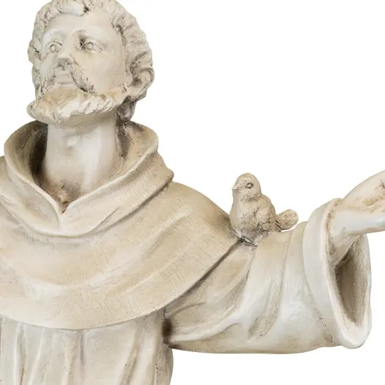 Northlight St. Francis of Assisi with Birds Outdoor Garden Statue - 24" Beige {7}