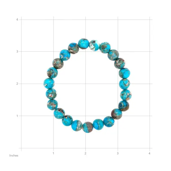 Aqua Stone Stretch Bracelet {2}