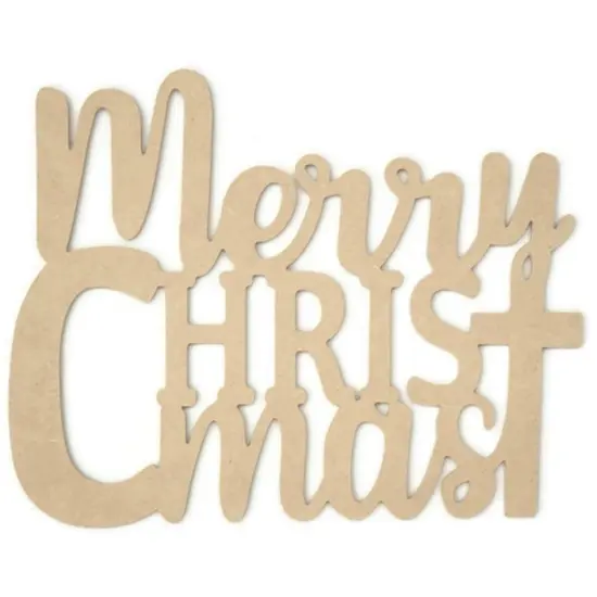 Merry Christmas Word Wood Cutout {1}