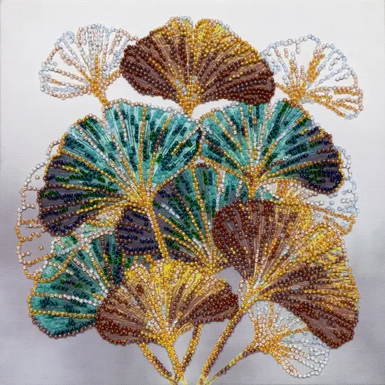 Mid-sized Bead Embroidery kit - Emerald branch {1}