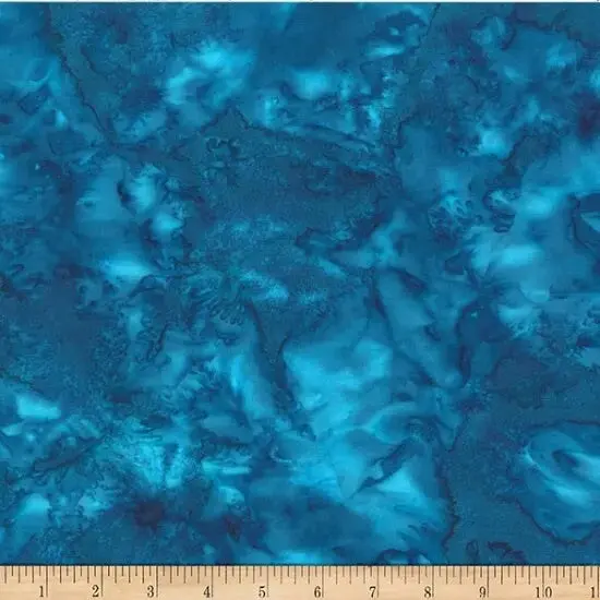 Blue Wade Watercolor Waves Wideback Fabric per yard {1}