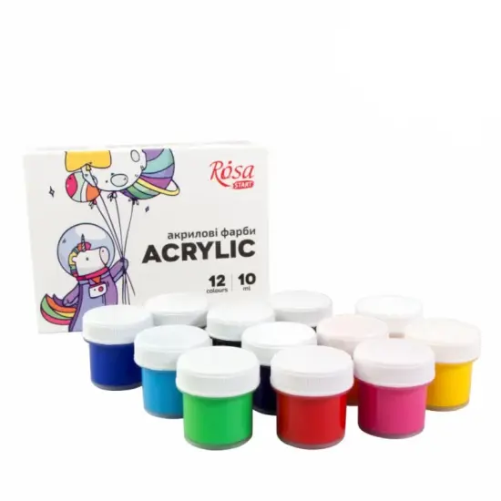Rosa Start Space Unicorn Acrylic Paint Set 12 colors (0.34 oz each) {3}
