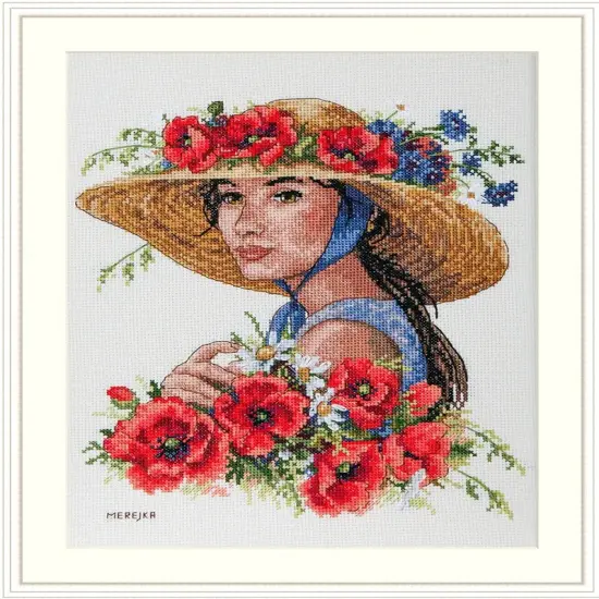 Flower Hat K-250 Counted Cross-Stitch Kit {1}