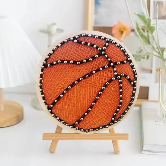 Basketball String Art Kit with Stand. Simple Decorative DIY String Art Craft Kit M1-4 DHAA28339 {1}