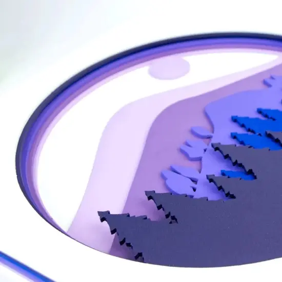 Rosa Talent Landscape. Mountains - 3D Painting on Primed Fiberboard Set. Create Your DIY Decoration. 7 Layers. 11.81*11.81 inches. {3}