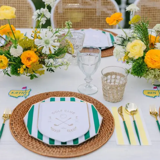 SOLEIL YELLOW SIGNATURE CABANA STRIPE GUEST TOWELS {5}