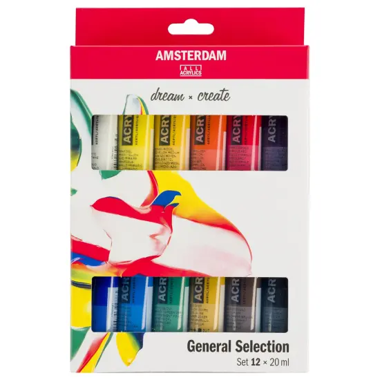 Amsterdam Standard Acrylic Paint Set 20ml 12/Pkg-General {1}