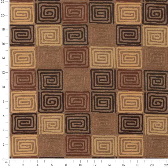 Bronze - Brown AbstractGeometric,greek Key Upholstery Fabric 54 Inches" {2}