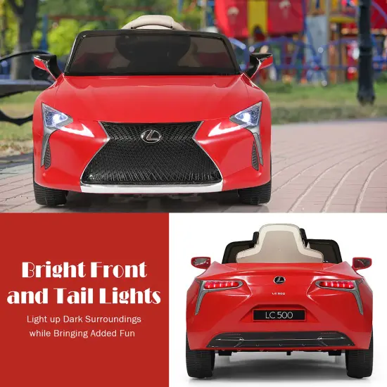 Costway 12V Kids Ride on Car Lexus LC500 Licensed Remote Control Electric Vehicle Red {6}