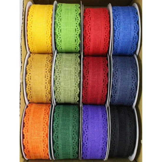 1.5" Scalloped Edge Ribbon: Primary Color Assortment (10 Yard) {2}