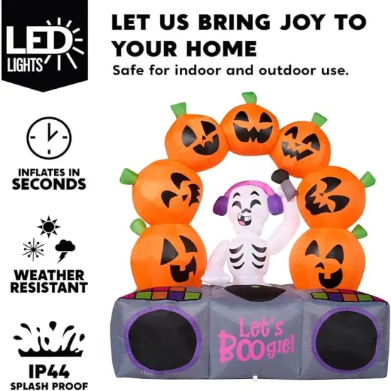 Skeleton with Colorful LEDs and Music {2}