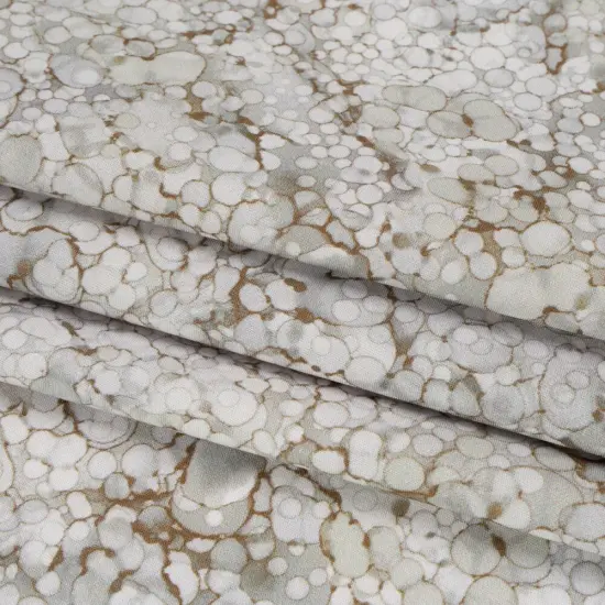 1 Yard Truffle Bubbles Quilting Cotton Fabric Bliss Collection Brown Gray Design 43 inch Width {4}