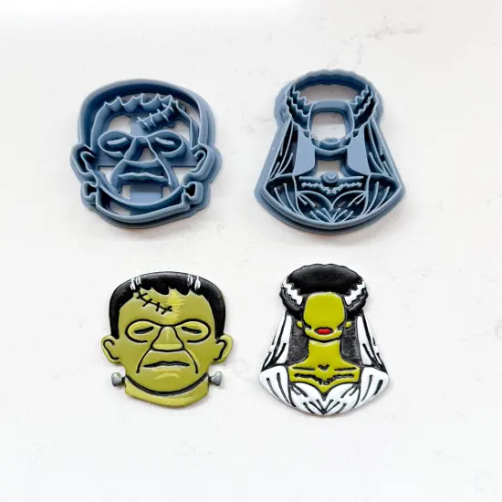 FRANKENSTIEN & BRIDE| HALLOWEEN 2025 | CLAY CUTTERS {7}