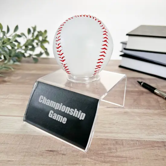 Plymor Clear Acrylic Sign-Holder Display Riser, 1.75" H x 3.5" W x 4.25" D (1/8" thick) (1.5" x 3.5" Sign) {3}