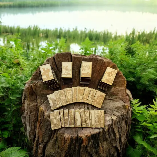 Tarot Deck Wood Cards - Set of 78 - Raw Wood 2x3in each {3}