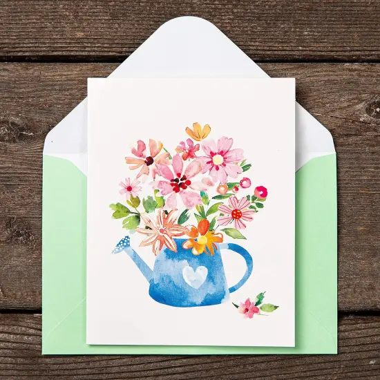 Blank Cards with Envelopes - 48 Floral Blank Note Cards with Envelopes &ndash; 4 Assorted Cards for All Occasions! Blank Notecards and Envelopes Stationary Set for Personalized Greeting Cards-4x5.5" {4}