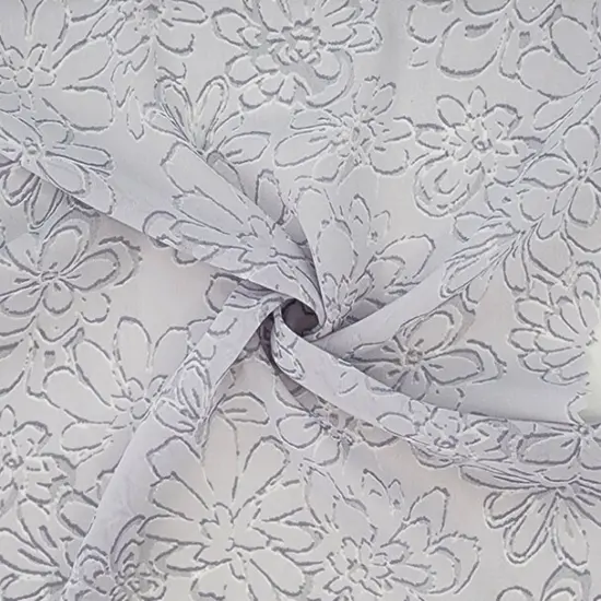 1 Yard Gray Hi Multi Chiffon Lightweight Sheer Polyester with Soft Drape, 58/60" Wide {1}