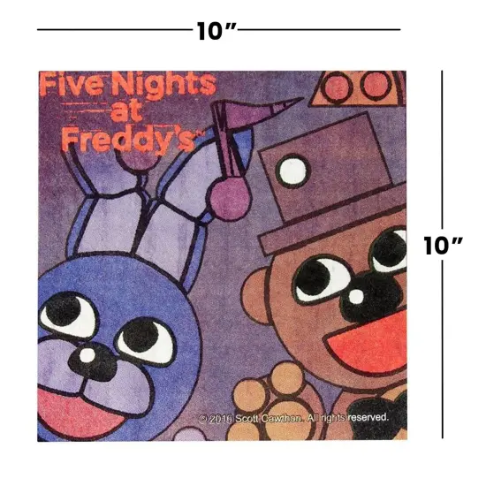 Five Nights at Freddy's 16 Count 10" Square Beverage Napkins {5}
