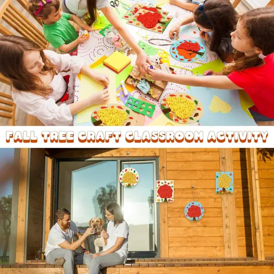 24 Sets Fall Craft for Kids Autumn Tree Craft Kit Fall Classroom Decor {3}