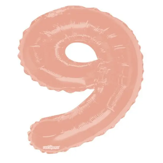34" Numeral 9 Balloon - Rose Gold, 1ct {1}