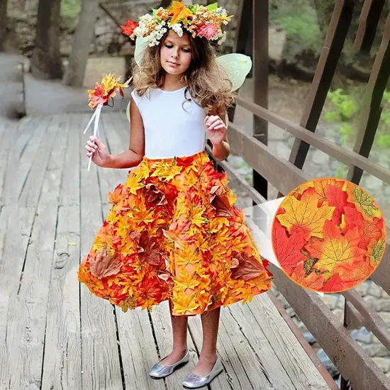 rtificial Fall Maple Leaves Bulk {1}