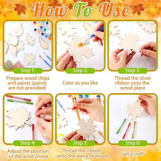 128 Pcs Thanksgiving Wind Chime Kit Make You Own Fall Suncatcher {4}