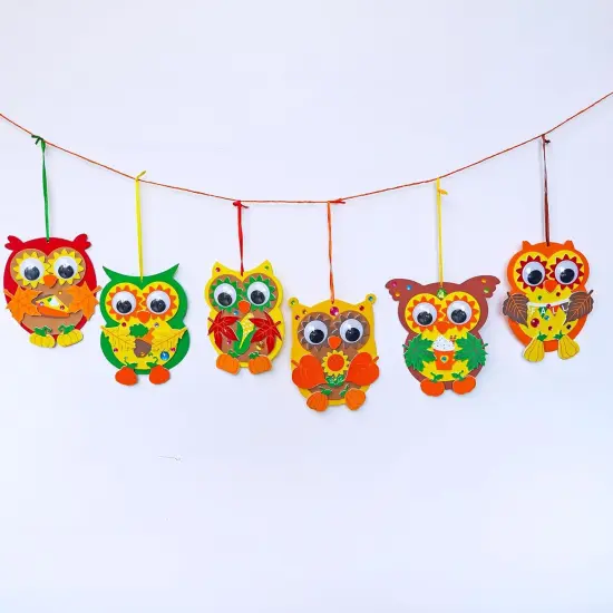 24 Sets Fall Craft Kits Autumn Crafts DIY Fall Owl Ornaments Decorations {5}