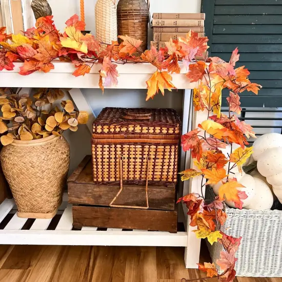 6 Pack Fall Leaf Garland - 5.9Ft (Total of 35.4FT) {4}