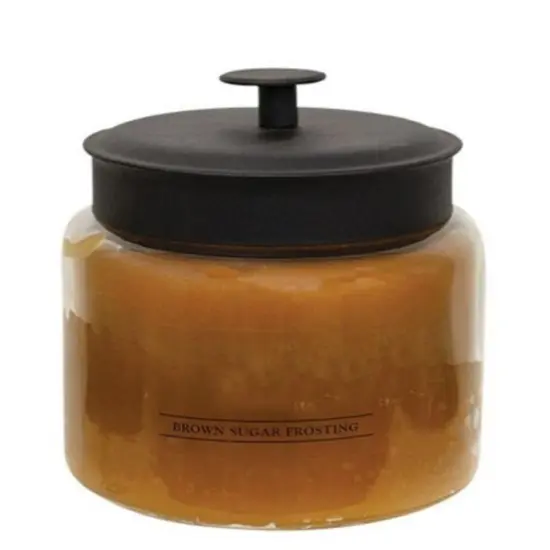 64oz Brown Sugar Frosting Jar Candle, Lead-Free Wicks, Long Burn Time, Maple Syrup and Butter Scent {1}