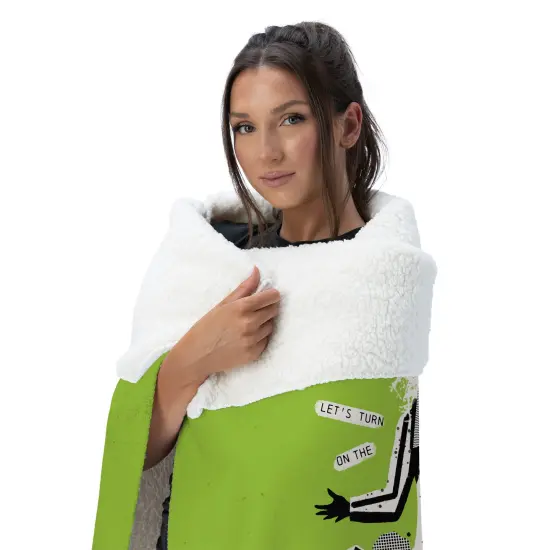 Warner Brothers Beetlejuice Silk Touch Sherpa Throw Blanket Juice Is Loose {3}