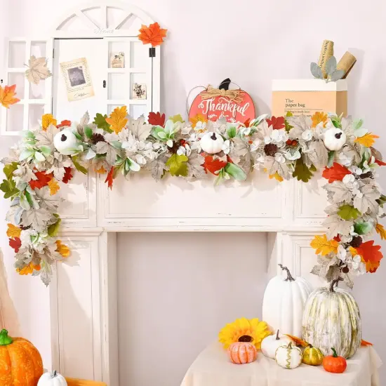 White Fall Garland - 5.9Ft {3}