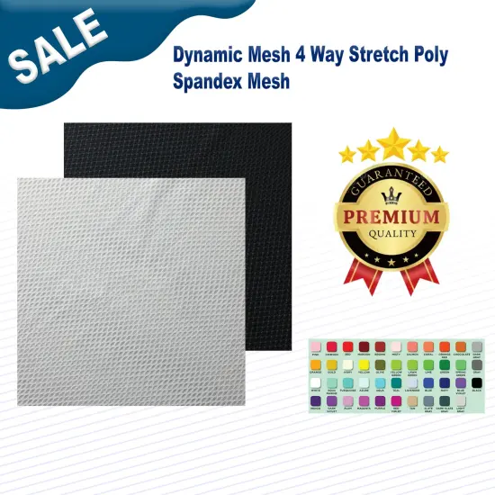 Dynamic Mesh 4 Way Stretch Poly Spandex Mesh Black {2}