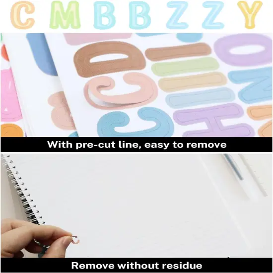 4560 Pieces Multicolor 1/2 Inch Letter Stickers {2}