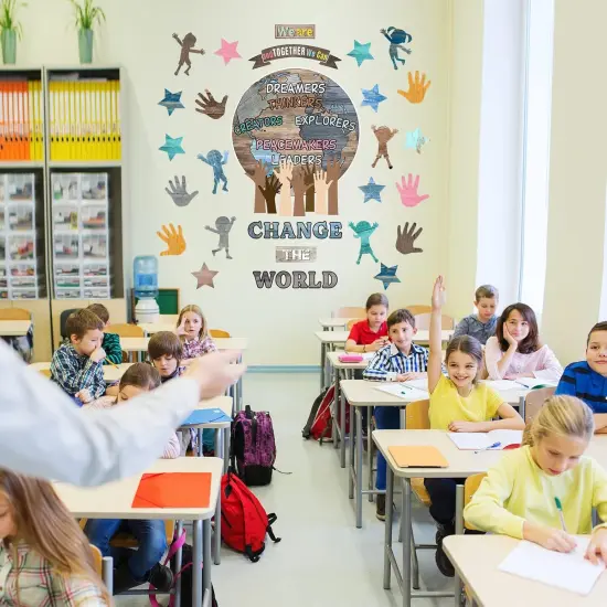 88 Pieces One World Together Classroom Decorations {4}