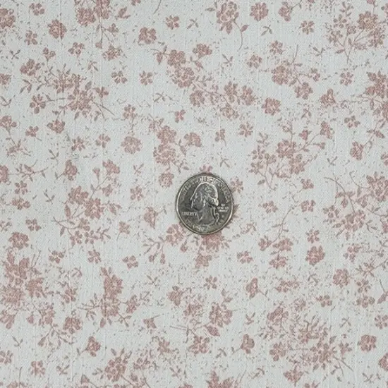 1 Yard Blush & Off White Rayon Crinkle Apparel Fabric Sheer & Flowing, 50/52" Width Off White Blush {1}