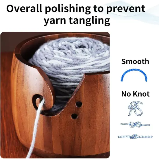 Yarn Bowl for Crocheting - 7x5in {2}