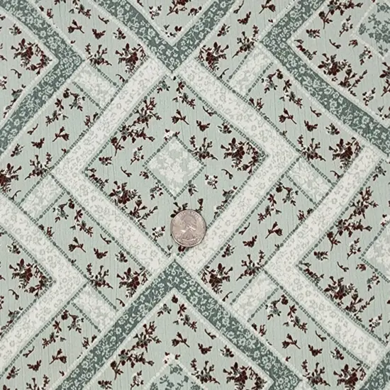 1 Yard Rayon Crinkle Apparel Fabric, Reseda Green, 50/52" Wide {3}