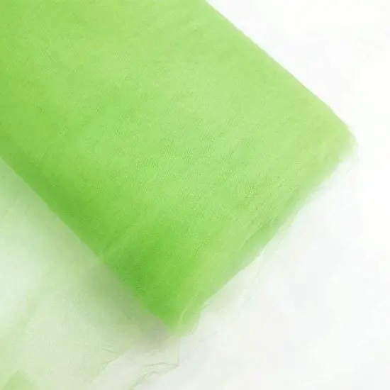 40 Yard Fine Soft Tulle Fabric Bolt for Wedding Decoration Crafts Backdrops Veils DIY 54 inch Width Apple green {1}