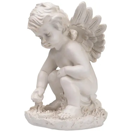 Northlight Reaching Cherub Angel Outdoor Garden Statue - 12" Ivory {5}