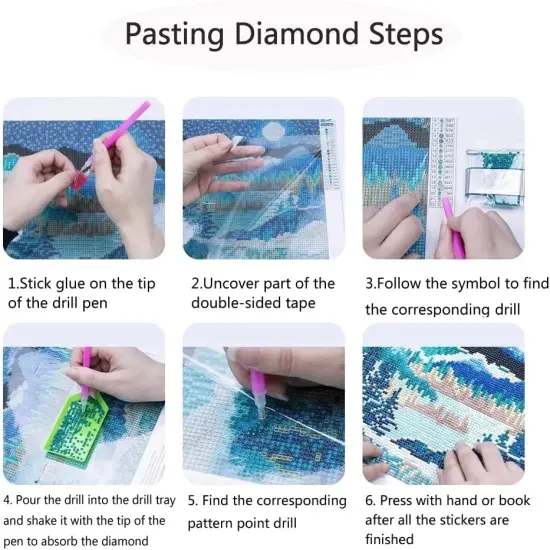 Sun and Moon Diamond Art Painting Kits for Adults - Round Full Drill Diamond Dots Paintings for Beginners, 5D Paint with Diamonds Pictures Gem Art Painting Kits DIY Crafts Project Kits 14x14inch {5}