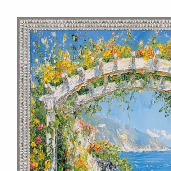 Slim Modern Bright Chrome Silver Pebbled Texture Picture Frame 22x28 frame {1}